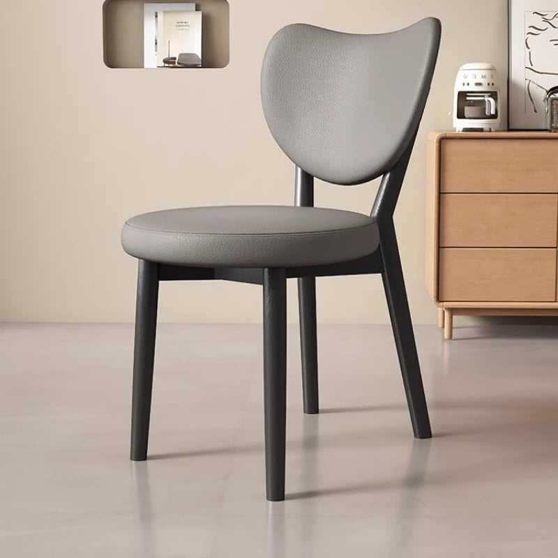 Solid Wood Nordic Fashion Dining Chair Modern Minimalism Stylish Home Lounge Armchair Mooi En Duurzaam Dining Room Furniture