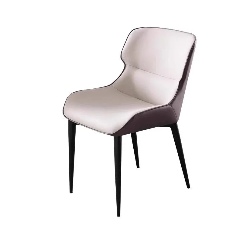 Nordic Dining Chairs Beige Ergonomics Bedroom Furniture Padded Backrest Living Room Lounge Chair Sillas De Comedor Hotel