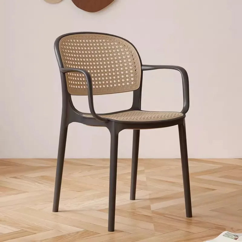 Dining Chairs Living Room Kitchen Dresser Chairs Events Mid-century Design Armchair Rattan Sillas Para Comedor Home Furniture