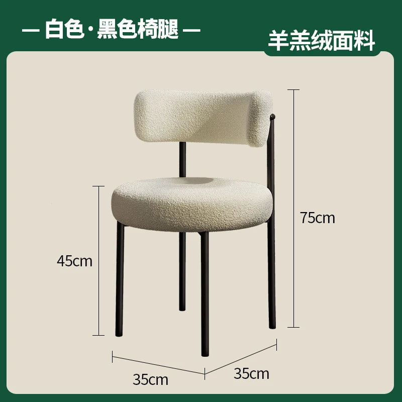 Green Trendy Dining Chairs White European Nordic Modern Designer Chair Lounge Kitchen Muebles Para El Hogar Home Decoraction