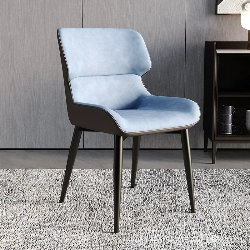Nordic Dining Chairs Beige Ergonomics Bedroom Furniture Padded Backrest Living Room Lounge Chair Sillas De Comedor Hotel