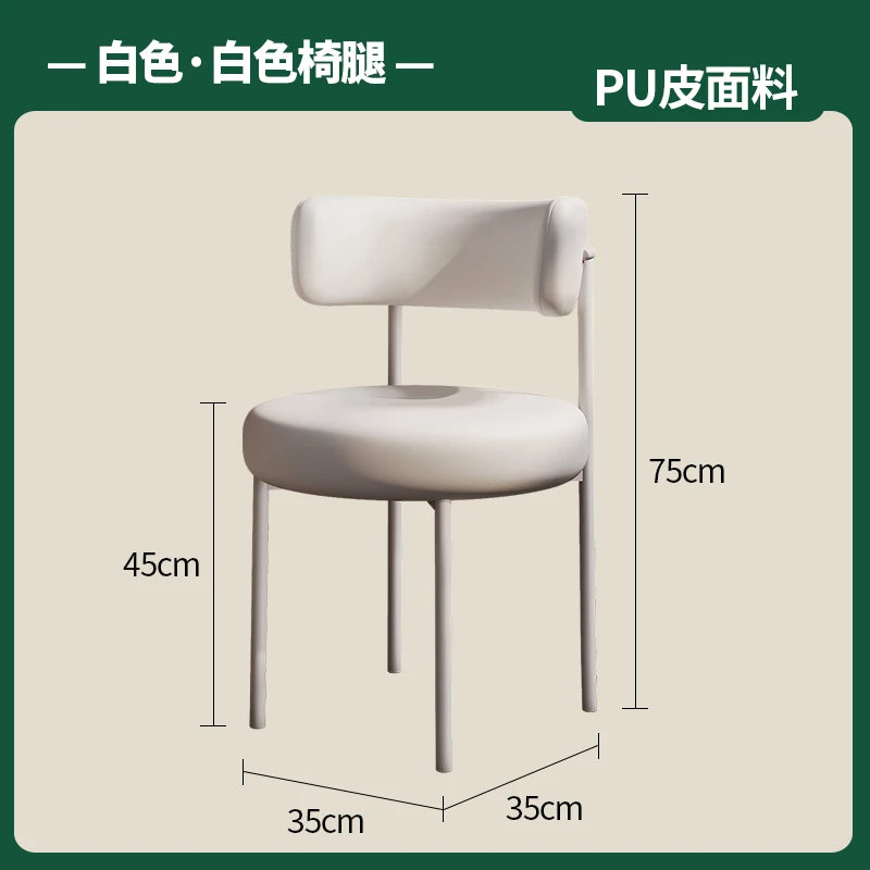 Green Trendy Dining Chairs White European Nordic Modern Designer Chair Lounge Kitchen Muebles Para El Hogar Home Decoraction