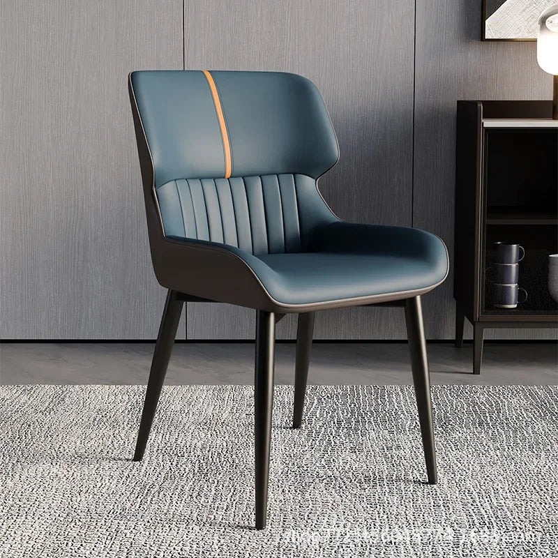 Nordic Dining Chairs Beige Ergonomics Bedroom Furniture Padded Backrest Living Room Lounge Chair Sillas De Comedor Hotel