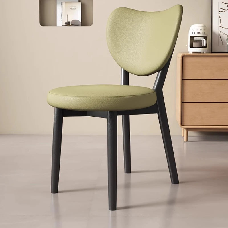 Solid Wood Nordic Fashion Dining Chair Modern Minimalism Stylish Home Lounge Armchair Mooi En Duurzaam Dining Room Furniture