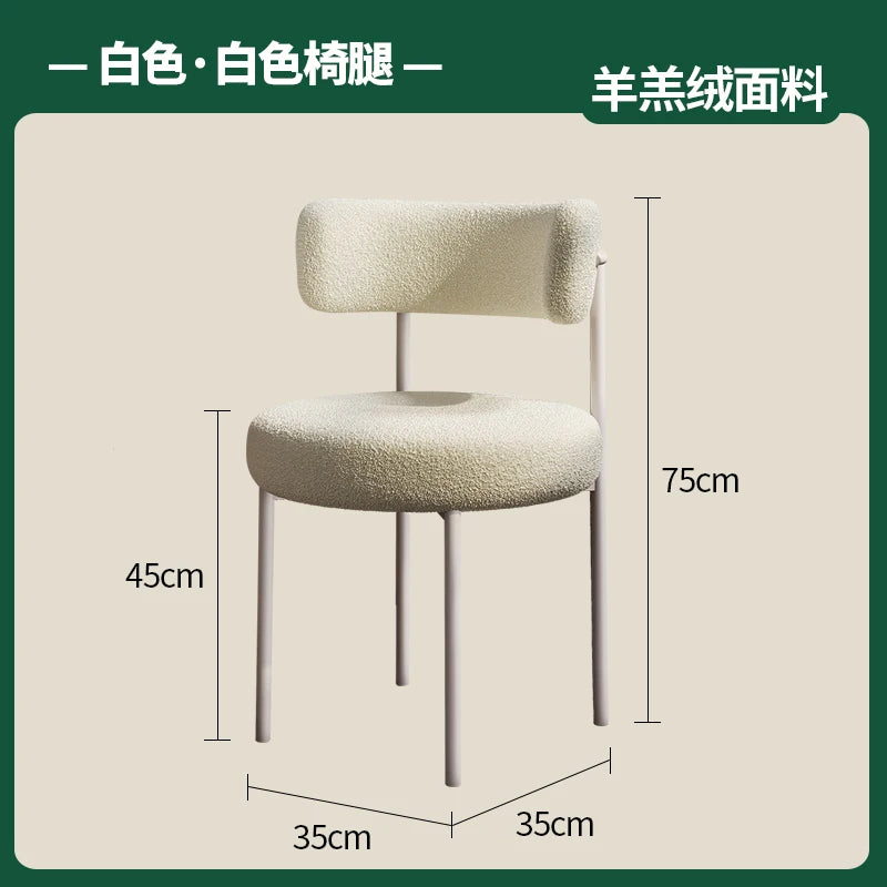 Green Trendy Dining Chairs White European Nordic Modern Designer Chair Lounge Kitchen Muebles Para El Hogar Home Decoraction