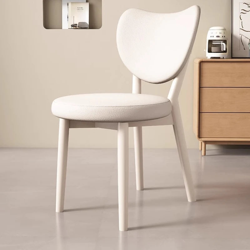 Solid Wood Nordic Fashion Dining Chair Modern Minimalism Stylish Home Lounge Armchair Mooi En Duurzaam Dining Room Furniture