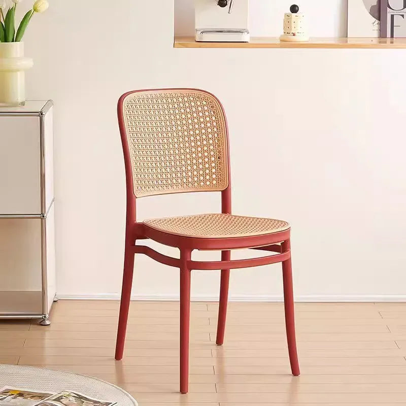 Dining Chairs Living Room Kitchen Dresser Chairs Events Mid-century Design Armchair Rattan Sillas Para Comedor Home Furniture