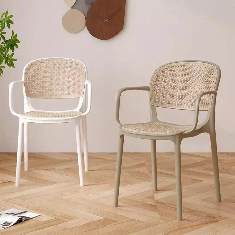 Dining Chairs Living Room Kitchen Dresser Chairs Events Mid-century Design Armchair Rattan Sillas Para Comedor Home Furniture