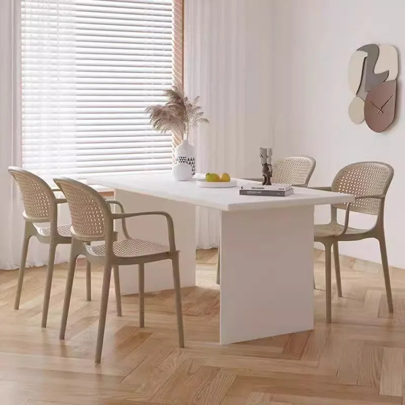 Dining Chairs Living Room Kitchen Dresser Chairs Events Mid-century Design Armchair Rattan Sillas Para Comedor Home Furniture