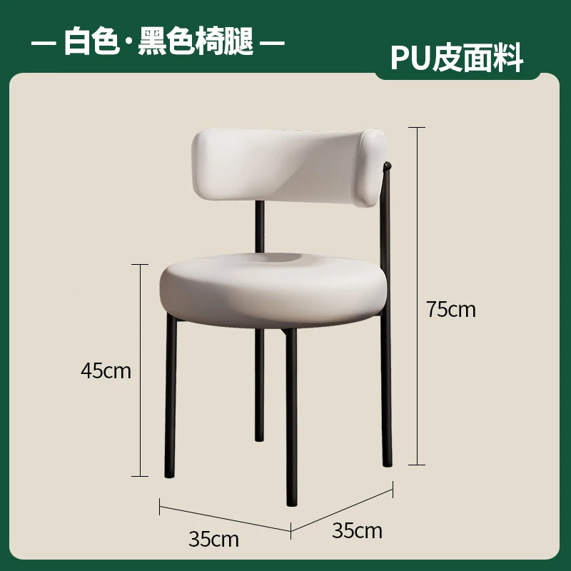 Green Trendy Dining Chairs White European Nordic Modern Designer Chair Lounge Kitchen Muebles Para El Hogar Home Decoraction