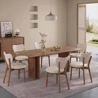 Solid Wood Nordic Fashion Dining Chair Modern Minimalism Stylish Home Lounge Armchair Mooi En Duurzaam Dining Room Furniture