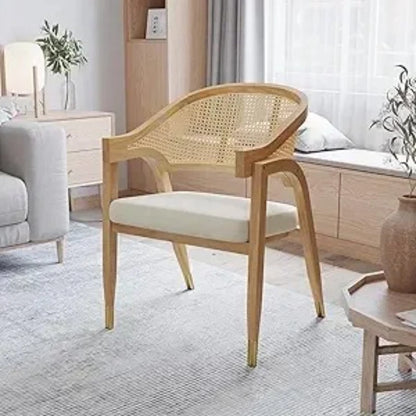 Silla de comedor y acento de ratán de caña Bronson, marco de madera maciza, asientos versátiles, sillas Krzesla Do Jadalni, muebles de comedor