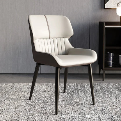 Nordic Dining Chairs Beige Ergonomics Bedroom Furniture Padded Backrest Living Room Lounge Chair Sillas De Comedor Hotel