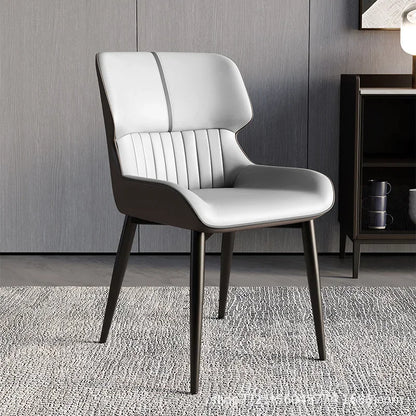 Nordic Dining Chairs Beige Ergonomics Bedroom Furniture Padded Backrest Living Room Lounge Chair Sillas De Comedor Hotel