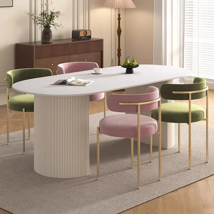 Set Of 4 Minimalist Dining Chairs Comfortable Nordic Classic Beauty Dining Chairs Ergonomic Designer Chaises Luxury Furniture