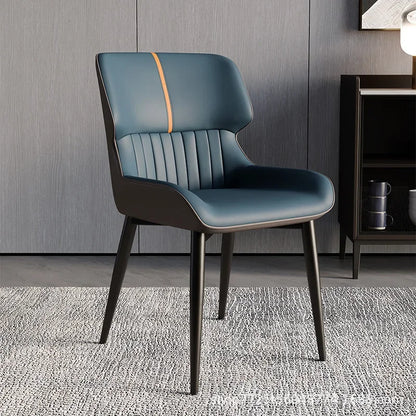 Nordic Dining Chairs Beige Ergonomics Bedroom Furniture Padded Backrest Living Room Lounge Chair Sillas De Comedor Hotel