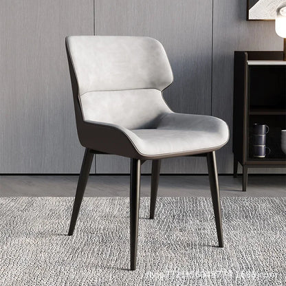 Nordic Dining Chairs Beige Ergonomics Bedroom Furniture Padded Backrest Living Room Lounge Chair Sillas De Comedor Hotel