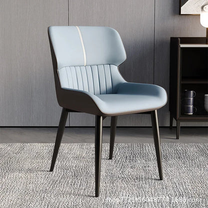 Nordic Dining Chairs Beige Ergonomics Bedroom Furniture Padded Backrest Living Room Lounge Chair Sillas De Comedor Hotel